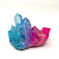 Blue & Pink Aura Quartz Crystal Cluster