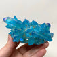 Aqua Light Blue Aura Quartz Crystal Cluster