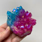 Blue & Pink Aura Quartz Crystal Cluster