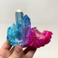 Blue & Pink Aura Quartz Crystal Cluster