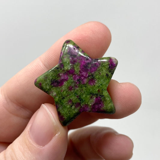 Ruby Zoisite Crystal Star Carving 1