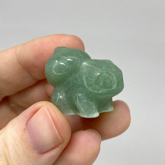 Green Aventurine Bulbasaur Mini Carving 1