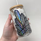 Addicted Crystal Cluster Drinking Glass 16oz with Lid & Straw