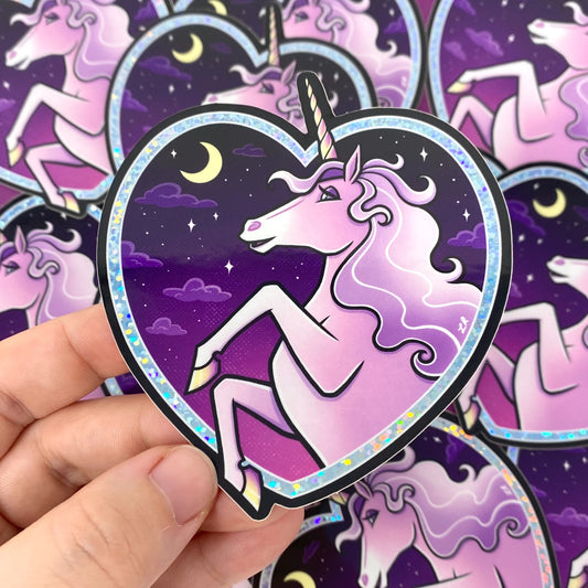 Moondancer Unicorn Holographic Glitter Vinyl Sticker