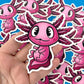 Jimmy Bubblegump Axolotl Vinyl Sticker