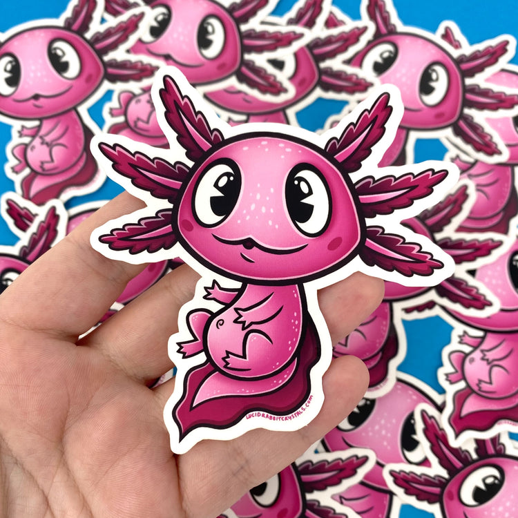 Jimmy Bubblegump Axolotl Vinyl Sticker