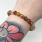 Fire Quartz & Golden Healer Crystal Gemstone Bracelet 8.5mm Beads