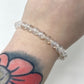 Crackle Clear Quartz Crystal Gemstone Bracelet 8.5mm Beads