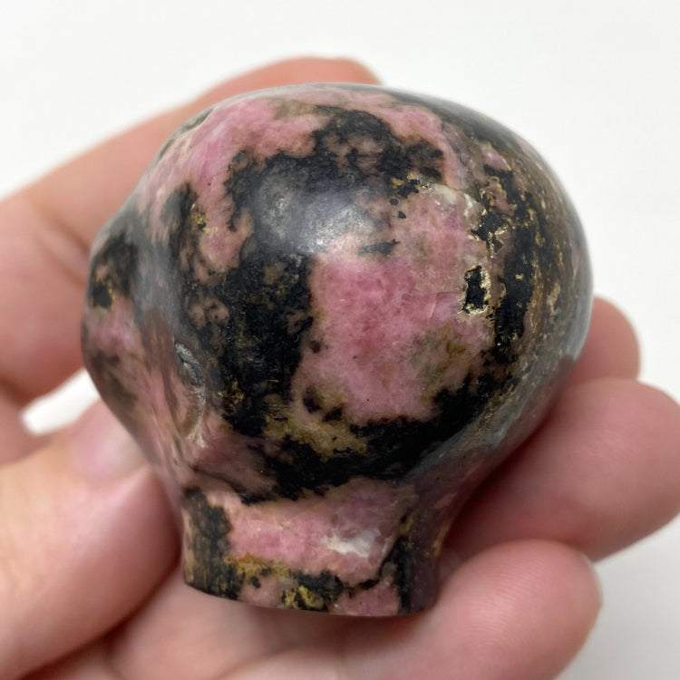 Rhodonite Alien Head Carving