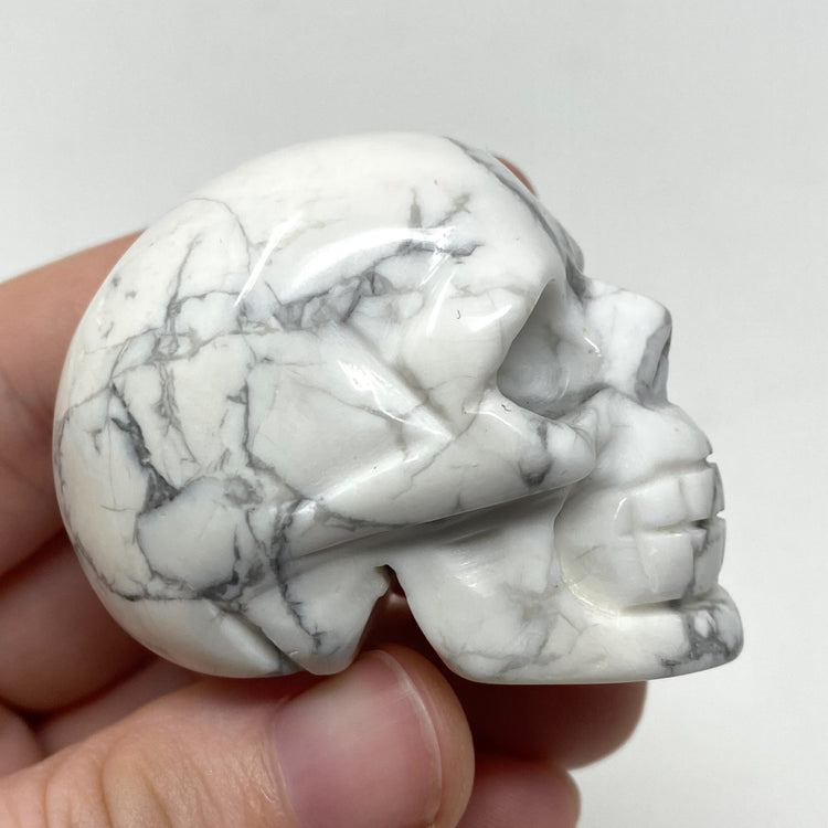 Howlite Skull Carving