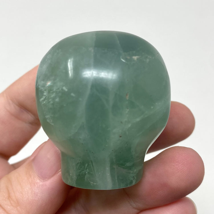 Green-Blue Fluorite Alien Head Carving