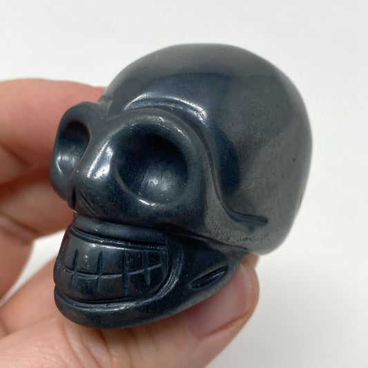 Hematite Skull Carving