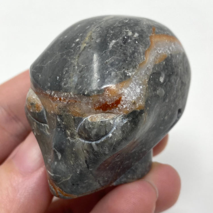 Map Stone Jasper Alien Head Carving 2