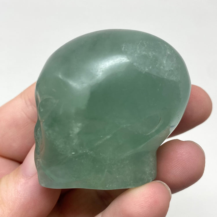 Green-Blue Fluorite Alien Head Carving