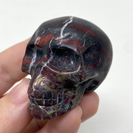 Dragon Bloodstone Skull Carving