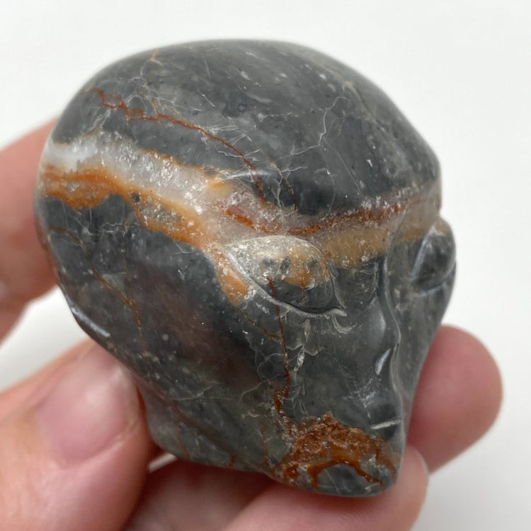 Map Stone Jasper Alien Head Carving 2