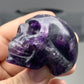 Purple Fluorite Skull Carving