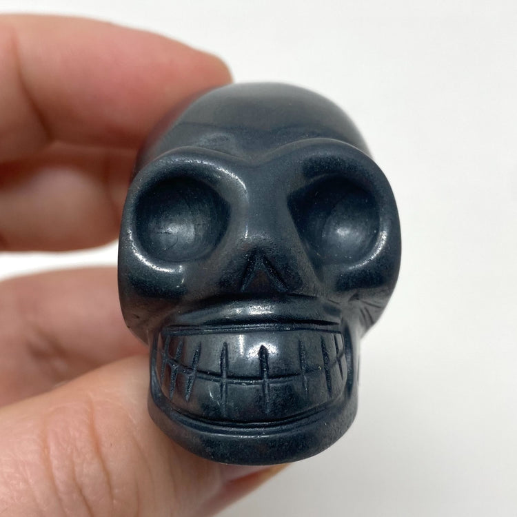 Hematite Skull Carving