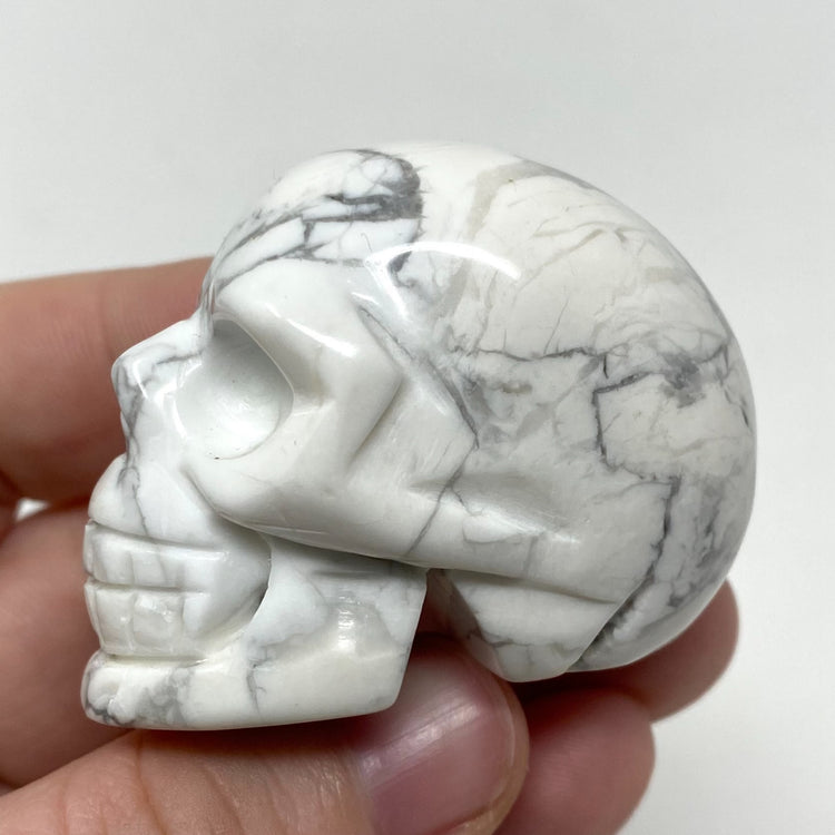 Howlite Skull Carving