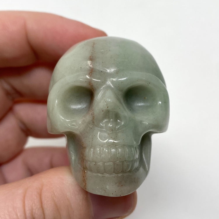 Caribbean Calcite Quartz Skull Carving