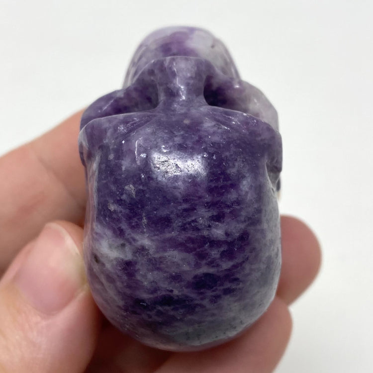 Lepidolite Skull Carving 2