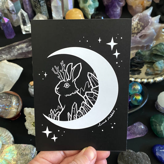 Rabbit in the Moon Greeting Card 4x6