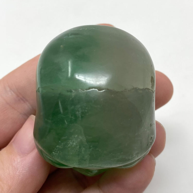 Green Fluorite Alien Head Carving