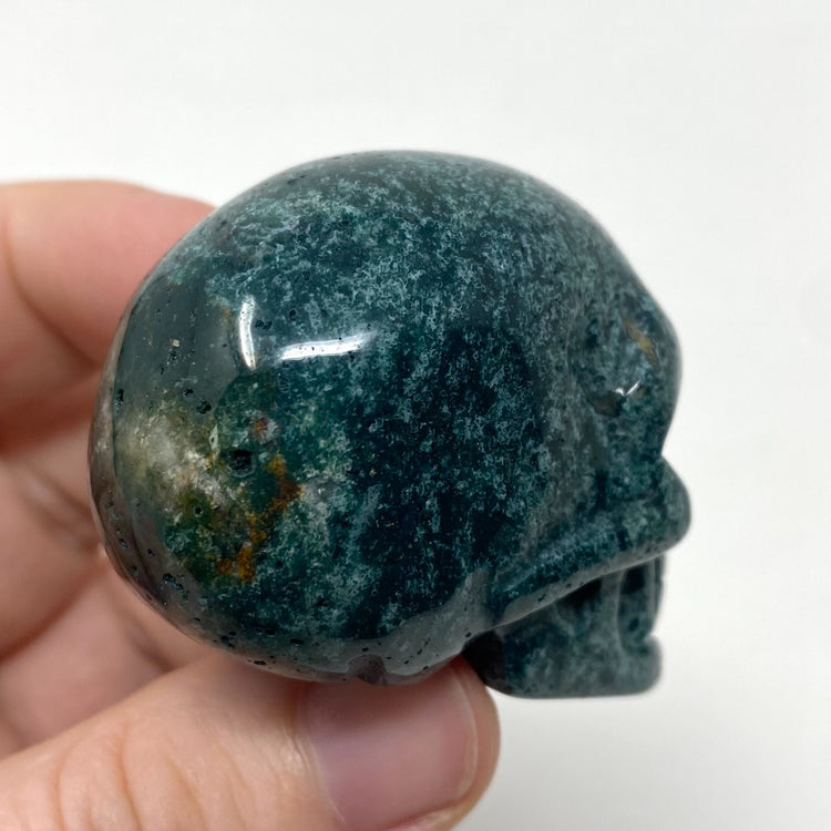 Ocean Jasper Skull Carving 2