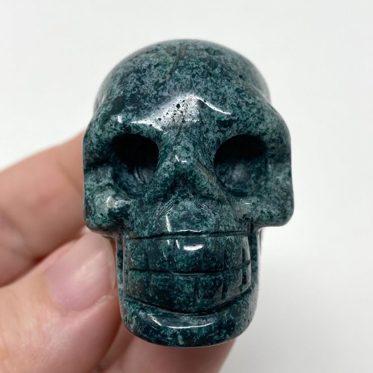 Ocean Jasper Skull Carving 2