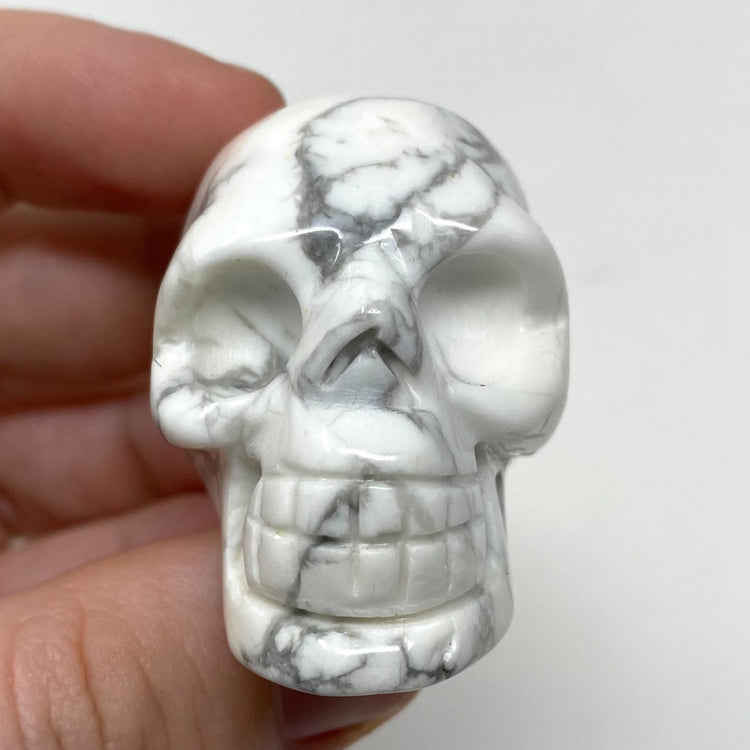 Howlite Skull Carving