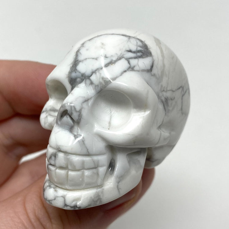 Howlite Skull Carving