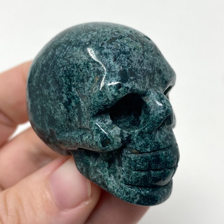 Ocean Jasper Skull Carving 2