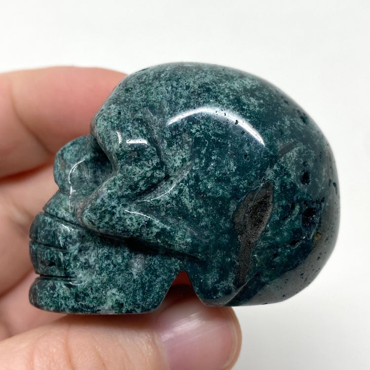 Ocean Jasper Skull Carving 2