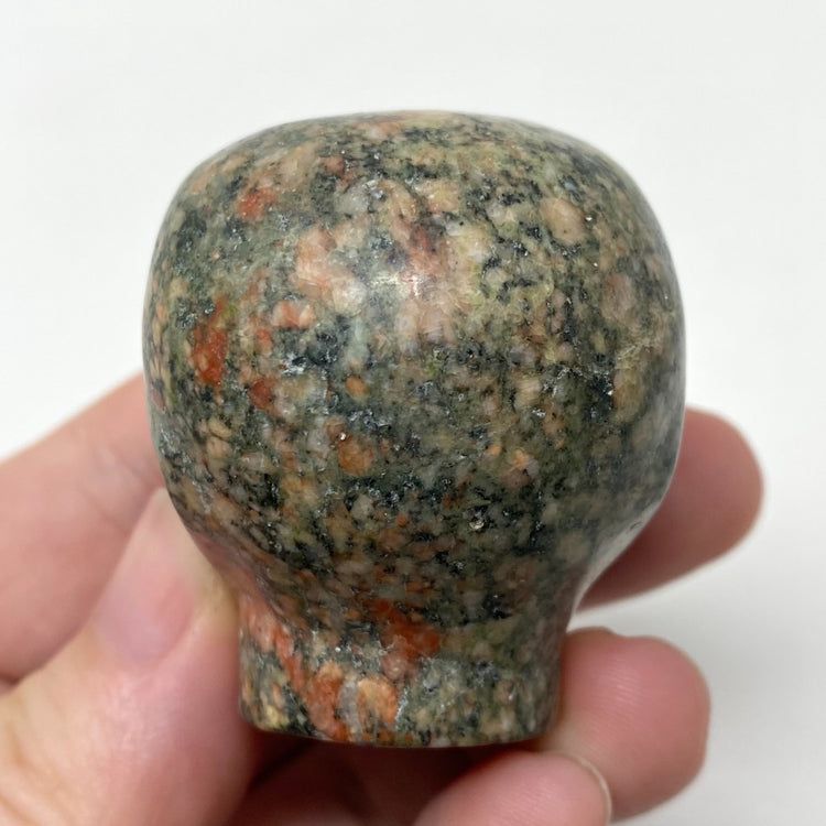 Unakite Alien Head Carving