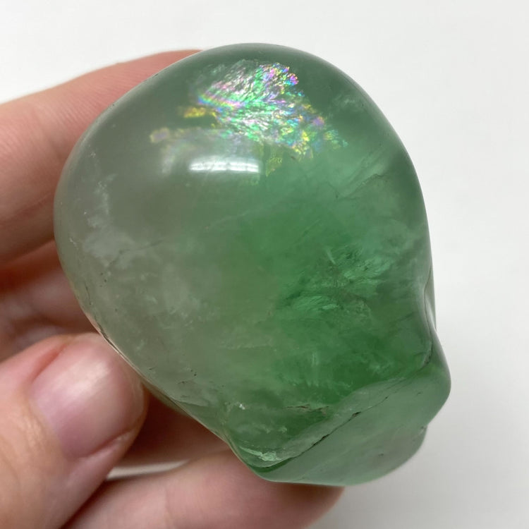 Green Fluorite Alien Head Carving