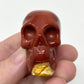 Mookaite Skull Carving