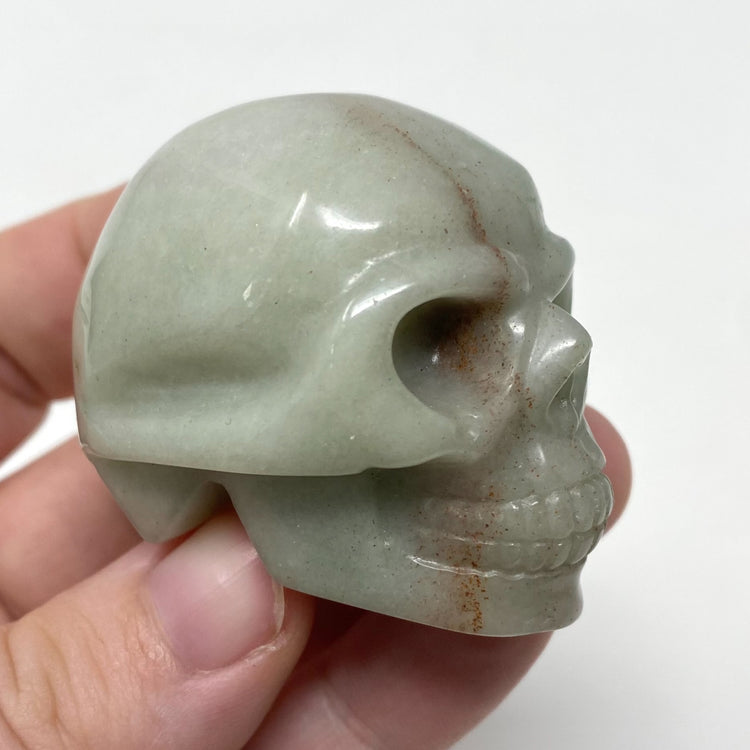 Caribbean Calcite Quartz Skull Carving