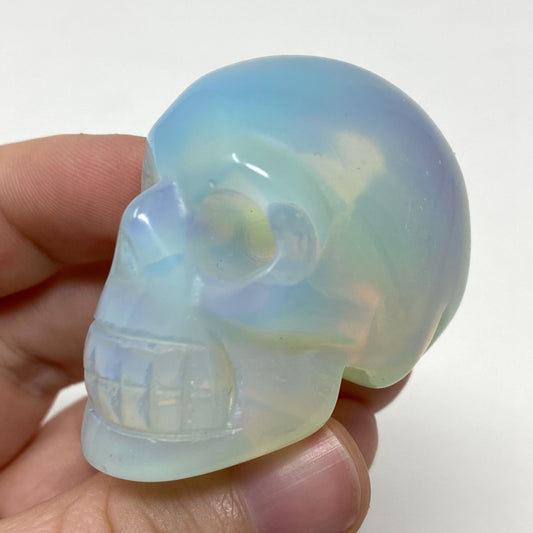 Opalite Skull Carving