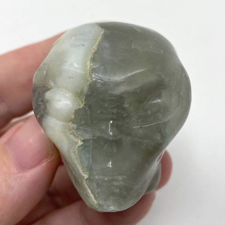 Fluorite Alien Head Carving