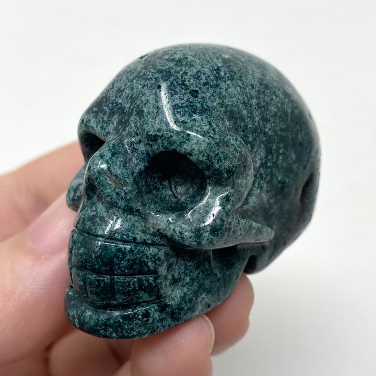 Ocean Jasper Skull Carving 2