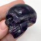 Purple Fluorite Skull Carving