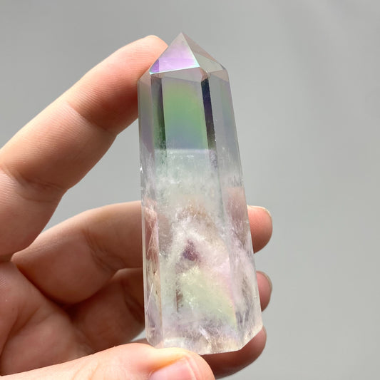 Angel Aura Clear Quartz Tower