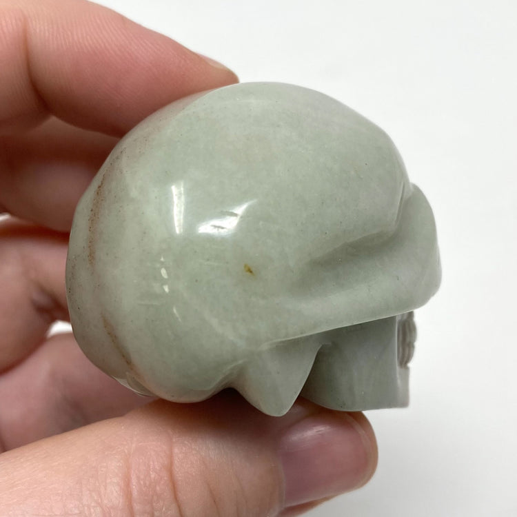 Caribbean Calcite Quartz Skull Carving