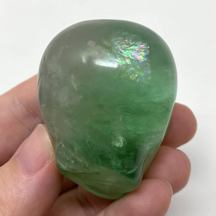 Green Fluorite Alien Head Carving