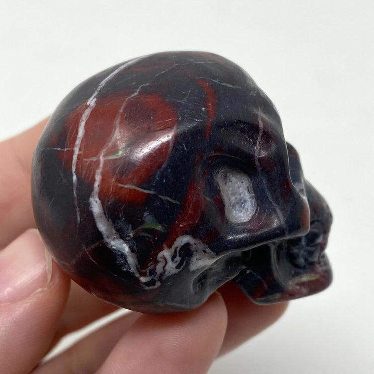 Dragon Bloodstone Skull Carving