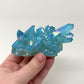 Aqua Light Blue Aura Quartz Crystal Cluster