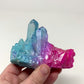 Blue & Pink Aura Quartz Crystal Cluster