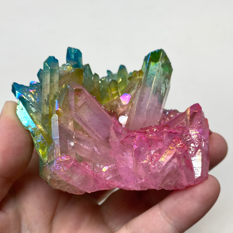 Medium Rainbow Aura Quartz Cluster