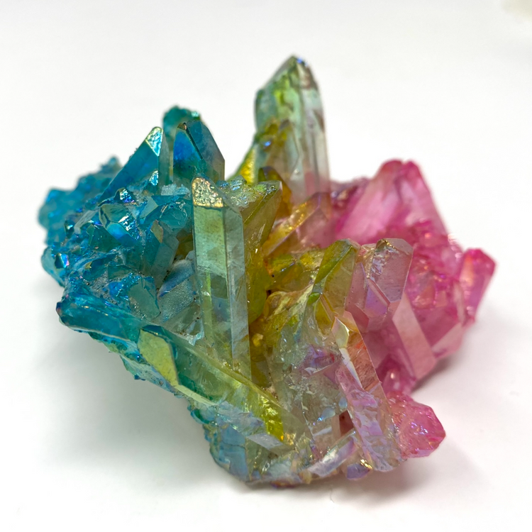 Medium Rainbow Aura Quartz Cluster