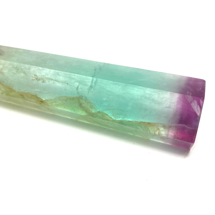 Green & Purple Tall Fluorite Tower